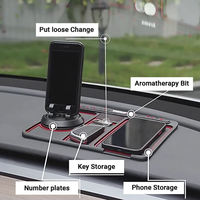 Tapis antidérapant pour tableau de bord de voiture Support pour téléphone portable Gps Tapis collant dans la voiture Tapis antidérapant