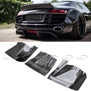 Diffuseur en fibre de carbone véritable, aileron arrière, ailettes de pare-chocs, spoiler, séparateur pour Audi R8 2008-2015, tuning automobile - Product Image 1