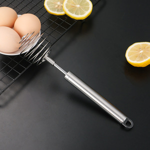Máy đánh trứng bằng thép không gỉ 304 mới Máy trộn trứng gia dụng vận hành bằng tay có thể được treo để khuấy trứng làm bằng kim loại bền - Product Image 3