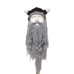 Yihaoyi - Gorro Vikingo Europeo Americano con Barba, Gorro de Punto Trenzado Hecho a Mano, Único, para <span class=keywords><strong>Halloween</strong></span>, Navidad, Unisex - Product Image 5