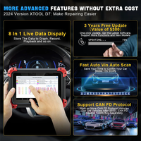 XTOOL D7 Tous les outils de diagnostic de voiture du système Scanner bidirectionnel Codage ECU Scanner automobile 38 + Services Ajouter des fonctions FCA