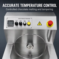 TUORONG Nouvelle Machine à Tempérer le Chocolat de Comptoir 8 kg avec Table Vibrante, Machine de Tempérage Précise du Chocolat avec Plateau Vibrant