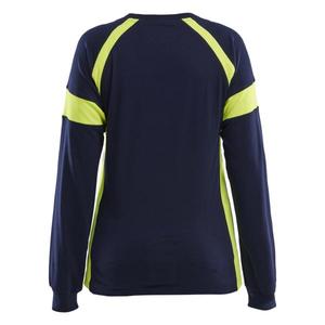 BLAKLADER - 352110308833XL Camiseta de manga larga para mujer con Hi-Vis azul marino/amarillo Hi-vis-EAN 7330509917589 ROPA DE TRABAJO DE LA HI-VIS - Product Image 1