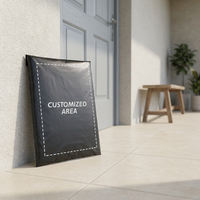 Enveloppes en polyéthylène noir mat avec logo personnalisé, sacs d'expédition durables pour les marques de vêtements de luxe