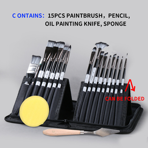 Ensemble de pinceaux de peinture <span class=keywords><strong>pour</strong></span> artistes Giorgione, 19 pièces, couteau à palette, éponge, pinceaux en nylon <span class=keywords><strong>pour</strong></span> aquarelle, acrylique, art - Product Image 5