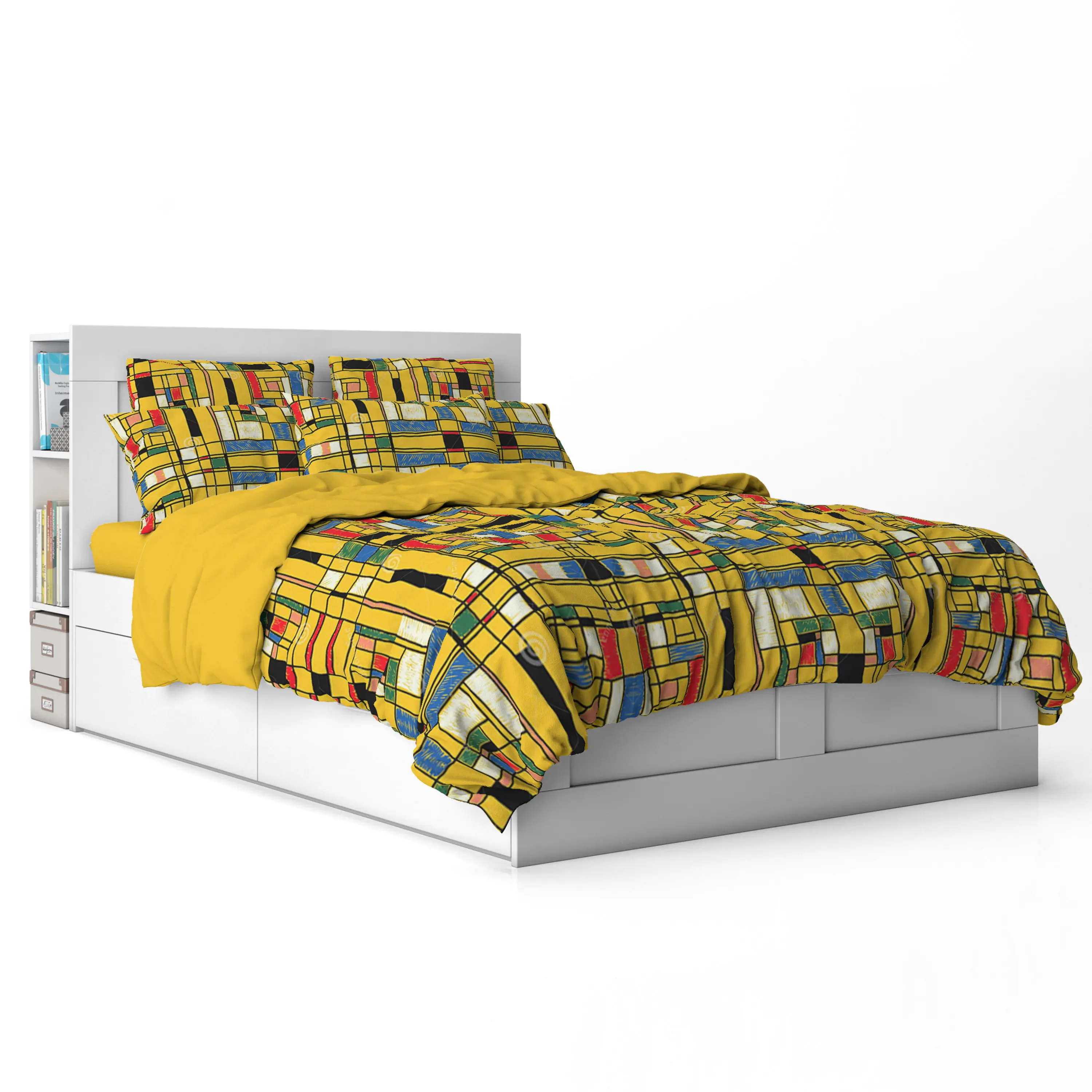 Conjunto de cama 3D com estampa digital personalizável de 4 peças, conjunto de capa de edredom para casa, fornecimento direto da fábrica, mais vendido