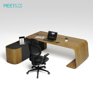 Modern Luxury Convertible L-Shape Office Desk Executive Office Furniture Made From Wood for Building Use - Product Image 3