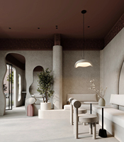 Design d'intérieurs de café moderne et minimaliste élégant, aménagements de présentation en bois personnalisés pour café, mobilier pour magasin de thé au lait