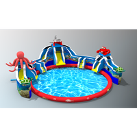 Belle glissade gonflable de parc aquatique congelée Ice World vendue dans le commerce avec article chaud de piscine à vendre