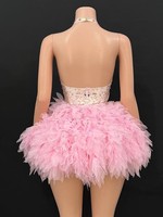 Bar DS coréen femmes Club discothèque rose diamant interactif Kpop Costume ensemble X006 Sexy danse chaude joint Gogo chats