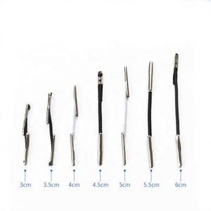 Cuerda elástica de púas 1,5mm 30cm Cuerda elástica blanca negra con extremos de metal para protección facial Cuerda elástica para sujetar el producto YRS53 - Product Image 4