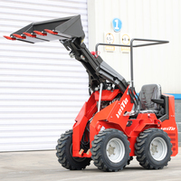 Minicargadora de Ruedas de 500 kg, 1 Tonelada, Euro 5, Estándar CE EPA, Cargadora Compacta con Dirección Deslizante para Jardín, Granja y Construcción, Venta de Proveedor Chino