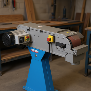 Lijadora de Banda Inclinable Fervi 100mm X 600mm, Máquina Industrial para Pulir Metal y Madera - Product Image 3