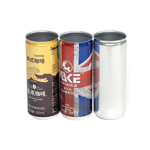 Lata de impressão de tela personalizada 185mm 250ml 310ml 330ml 500ml, latas de alumínio vazias para refrigerantes, bebidas lisas e refrigerantes