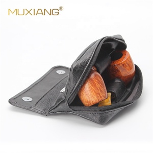 Pochette pour pipe <span class=keywords><strong>à</strong></span> tabac PU bon marché en gros noir sac unique organiser étui - Product Image 6