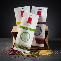 Sacs sous vide jetables thermoscellables de qualité alimentaire, imprimés en gravure personnalisée, laminés, pour aliments pour animaux, nouilles et haricots mungo rouges