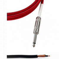 Câble audio professionnel OEM RH-I013 TS pour guitare, mâle-mâle, blindé en spirale, gaine en PVC, conducteur en cuivre sans oxygène, câble en tweed