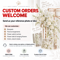 Mur de fleurs artificielles blanc sur mesure avec cadre en acier inoxydable pour mariage, photomaton, décoration d'événements, vente en gros