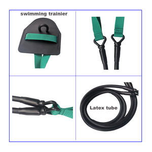 Cordes de résistance pour exercices de natation sur terre sèche, poignées, bande d'entraînement de natation extensible, latex naturel PP, résistance légère/moyenne/lourde - Product Image 5