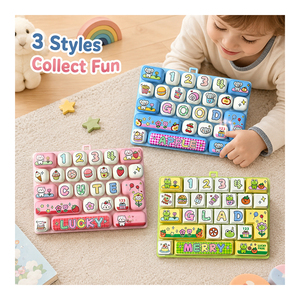 Creative 26 <b>Key</b> Keyboard Sensory Fidget Toy Cartoon Button Clicker Stress Relief Portable Pendant For Children Teens - Product Image 6