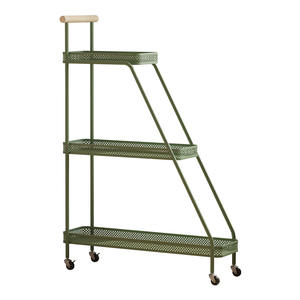 Support de rangement multi-plantes en métal pour pots de fleurs, type sur pied mobile pour balcon - Écologique - Product Image 5