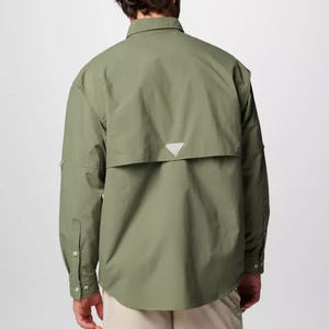 เสื้อเชิ้ตตกปลาแบบติดกระดุมลายปลาแบบตะวันตก พร้อมลายหางปลา แบบสั่งทำพิเศษ ระบายอากาศได้ดี ป้องกันแสงแดด UPF50  บางเบา ตลกขบขัน เหมาะสำหรับการแข่งขัน - Product Image 2