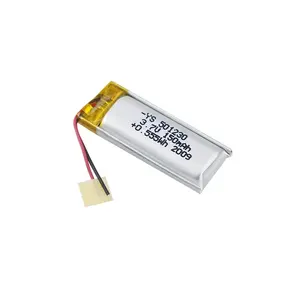 סוללת ליתיום יון ליפו פולימר נטענת 501230 3.7V 130mAh עם PCB וחוט