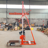 Plataforma de perforación de núcleo pequeño portátil Máquina de energía diésel de gasolina de pozo de agua hidráulica con componentes de engranajes y caja de cambios