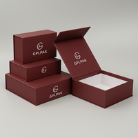 Boîte Cadeau Pliable Magnétique Noire de Luxe Haut de Gamme Personnalisable avec Logo en Carton Rigide Mat Grande et Vide pour Emballage