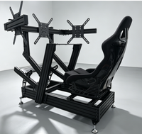 Cockpit de simulateur de course professionnel, kit complet, châssis en profilé aluminium, pour l'entraînement aux jeux de course F1