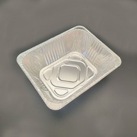 Conteneur rectangulaire en aluminium de 5400 ml avec couvercle en aluminium, écologique et résistant à la chaleur, pour la cuisson, le rôtissage et le stockage des aliments
