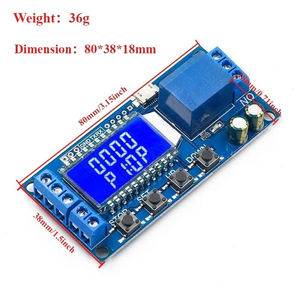 Module de relais temporisé XY-LJ02 - Minuterie de cycle réglable de 0 à 999 secondes pour circuit d'alimentation automatique (marche/arrêt) - Product Image 3