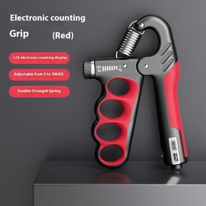 <b>Electronic</b> Counting Hand Gripper Adjustable Resistance Trainer Double Thick Spring Forearm Strength Fitness Tool - Product Image 2