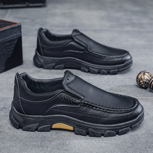 <span class=keywords><strong>Scarpe</strong></span> Casual in Pelle da <span class=keywords><strong>Uomo</strong></span> a Consegna Rapida, Taglie Grandi 39-48, <span class=keywords><strong>Scarpe</strong></span> da Papà alla Moda Slip-On Antiscivolo in Gomma per Estate Autunno Inverno - Product Image 1