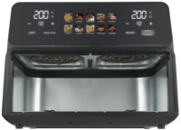 Friggitrice ad Aria Elettrica a Doppio Cestello con Protezione dal Surriscaldamento, Controllo Digitale, Display LED, Struttura in Plastica, Risparmio Energetico