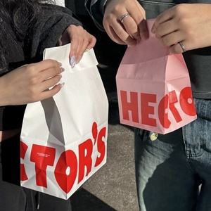 Bolsas de Papel Kraft SOS Desechables, Resistentes a la Grasa, con Impresión Digital Ecológica Personalizada, para Empacar Alimentos, Pan y Tostadas para Llevar - Product Image 2