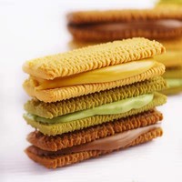 Groothandel 58g doosjes gemengde Matcha chocolade fruit gevulde koekjes zoete leisure biscuit