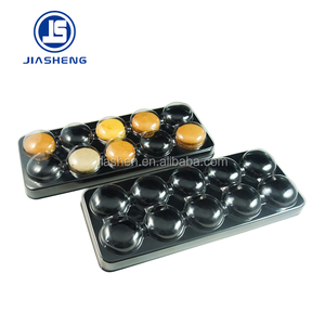 Customized Hot Sale 10 PCS Macaron Packaging Box Plastic Macaron Blister Tray With Clear Lid