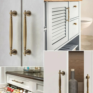Tay nắm tủ bằng đồng thau nguyên khối cổ điển, kiểu hiện đại, dùng cho tủ, ngăn kéo, đồ nội thất, nhà bếp - Product Image 5
