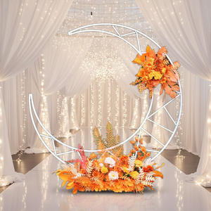 ฉากหลังโค้งรูปพระจันทร์แบบใหม่ที่เป็นมิตรกับสิ่งแวดล้อมสำหรับตกแต่งและอุปกรณ์ประกอบฉากโลหะสำหรับ<span class=keywords><strong>งาน</strong></span><span class=keywords><strong>แต่ง</strong></span><span class=keywords><strong>งาน</strong></span> ฉากเวที และของตก<span class=keywords><strong>แต่ง</strong></span> - Product Image 2