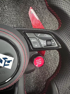 Volant <span class=keywords><strong>sport</strong></span> en cuir perforé <span class=keywords><strong>noir</strong></span> carbone pour Audi B8 B9 R8 A3 A4 A5 A6 A7 A8 Q5 Q7 MK3 TTRS TTS S3 Haute qualité - Product Image 3
