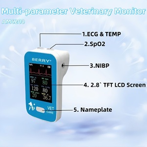 Không dây có thể sạc lại thú y cụ chính xác Huyết áp Monitor Pulse đo oxy cho Chó 6 Vital Signs ứng dụng miễn phí cho - Product Image 5