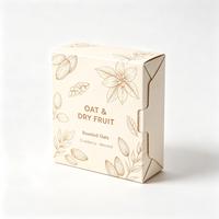 Boîte d'emballage pliable personnalisée pour céréales et flocons d'avoine, en carton alimentaire, pour farine d'avoine et flocons d'avoine pour le petit-déjeuner