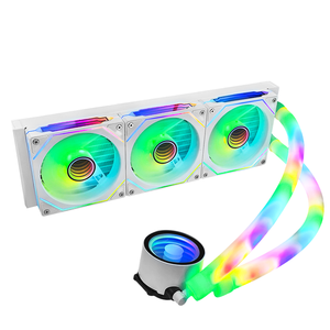 Nuevo y Popular Enfriador de CPU RGB LED de 360 mm, AIO, con Rodamiento Fluido, Disipador de Calor de Cobre y Aluminio, Sincronizable, Silencioso, Iluminación LED RGB Mejorada - Product Image 2