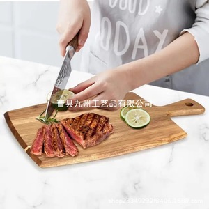 เขียงไม้อะคาเซียสี่เหลี่ยมผืนผ้าไม้เนื้อแข็งสองด้านสำหรับใช้ในครัว - Product Image 3