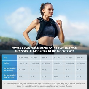 Rompi tertimbang reflektif bergaris, rompi latihan kekuatan lari, kebugaran, binaraga, tas rompi lari berat badan - Product Image 3