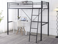 Lit mezzanine moderne en métal pour une personne – Idéal pour la famille