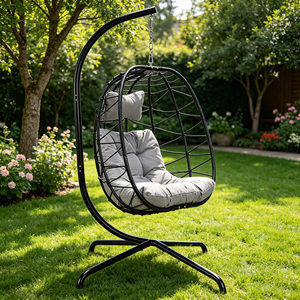 Chaise suspendue en rotin PE, vente en gros directe d'usine, <span class=keywords><strong>pas</strong></span> <span class=keywords><strong>cher</strong></span>, détachable et pliable, pour terrasse et jardin - Product Image 6