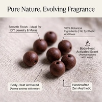 12 Butir Manik Kayu Beraroma Herbal Motif Bunga, Manik-Manik Longgar Multi-Bunga untuk Pembuatan Kalung DIY, Manik Spacer Aromatik Custom