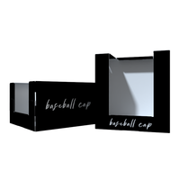 Boîte en carton personnalisée pour casquette de baseball, emballage de voyage pour chapeau avec fenêtre en PVC, vente en gros